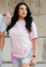 Load image into Gallery viewer, Our girl model wearing and representing MG Lifestyle Summer Tees (Pink) combined with our Pastel Bandana Shorts.